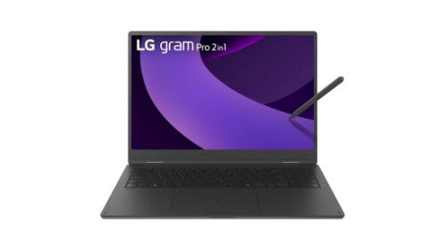 LG Gram Pro Copilot+ PC Intel Core Ultra 5 225H Laptop 16" Touchscreen 2.8K 16 GB LPDDR5x-SDRAM 512 GB SSD Wi-Fi 7 (802.11be) Windows 11 Pro Black