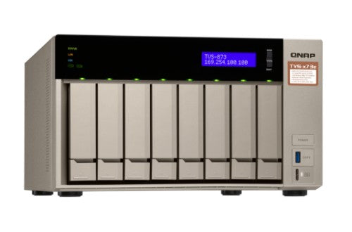 QNAP TVS-873e NAS Tower AMD Embedded R-Series SoC RX-421BD 4 GB DDR4 QNAP Turbo System Gold