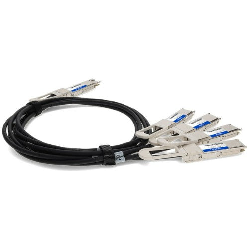 AddOn Networks Q400G-4Q56GPDAC1M-AO InfiniBand/fibre optic cable 39.4" (1 m) QSFP-DD 4x QSFP56 Black, Metallic