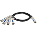 AddOn Networks QDD4QSFP56400CU2M-AO InfiniBand/fibre optic cable 78.7" (2 m) QSFP-DD 4x QSFP56 Black, Metallic