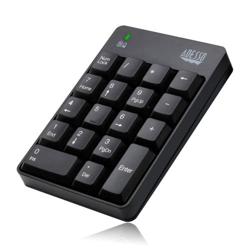Adesso WKB-6010UB numeric keypad Universal RF Wireless Black