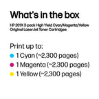 CF253XM (201X) Toner MultiPack, 2.3K pages, Pack qty 3
