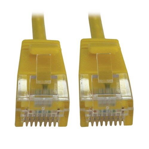 Tripp Lite N261-S01-YW networking cable Yellow 11.8" (0.3 m) Cat6a U/UTP (UTP) Round