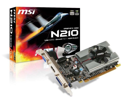 MSI N210-MD1G/D3 graphics card GeForce 210 1 GB GDDR3