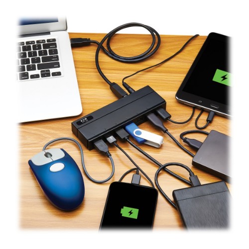 Tripp Lite U360-007-INT interface hub USB 3.2 Gen 1 (3.1 Gen 1) Mini-B 5000 Mbit/s Black