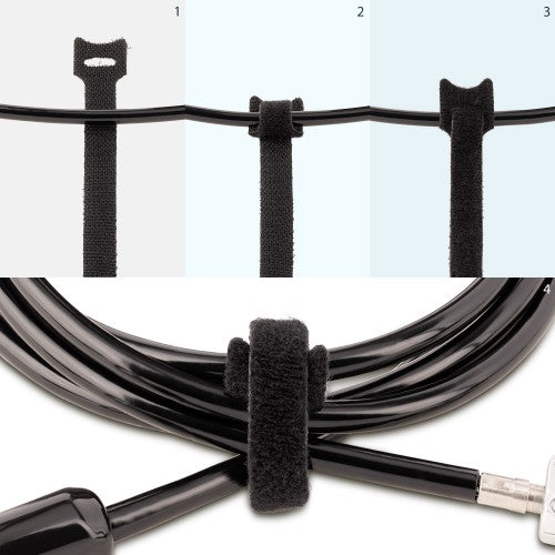 StarTech.com B506I-HOOK-LOOP-TIES cable tie Hook & loop cable tie Nylon Black 50 pc(s)