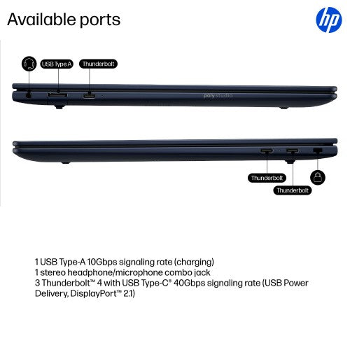 HP EliteBook Ultra G1i 14 inch Notebook Next Gen AI PC Wolf Pro Security Edition Copilot+ PC Intel Core Ultra 5 14" Touchscreen 2.8K 16 GB LPDDR5x-SDRAM Wi-Fi 7 (802.11be) Windows 11 Pro Blue