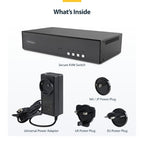 StarTech.com CK4-P204 KVM switch Black