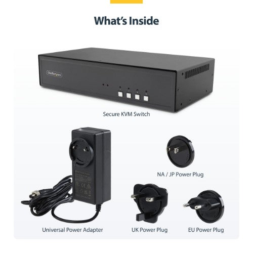 StarTech.com CK4-P204 KVM switch Black