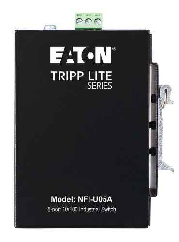 Eaton NFI-U05A network switch Unmanaged Fast Ethernet (10/100) DIN rail Black