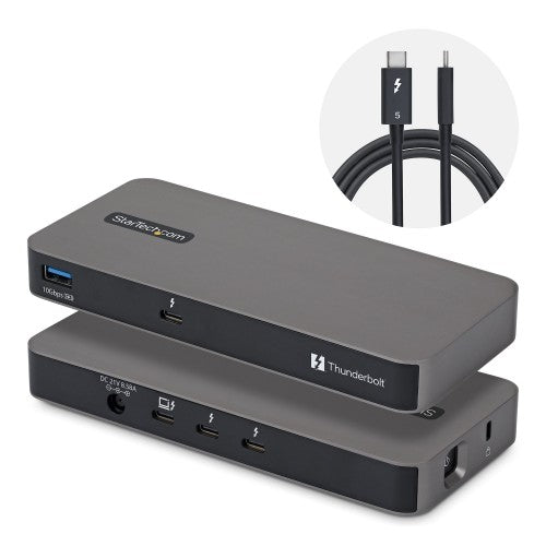 StarTech.com 303NA-TB5-HUB interface hub Thunderbolt 5 80 Mbit/s Gray