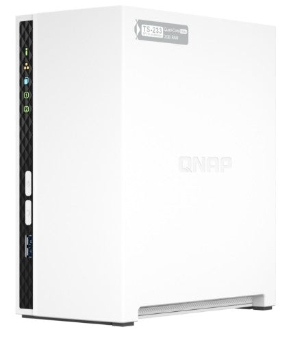 QNAP TS-233 NAS Tower ARM Cortex-A55 2 GB 0 TB QNAP QTS White