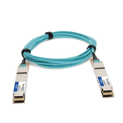 AddOn Networks AOC-D-D-400G-5M-AO InfiniBand/fibre optic cable 196.9" (5 m) QSFP-DD Aqua color