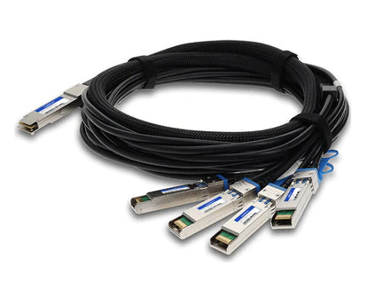 AddOn Networks CAB-Q-4S-100G-2-5M-AO InfiniBand/fibre optic cable 98.4" (2.5 m) QSFP28 4x SFP28 Black, Metallic