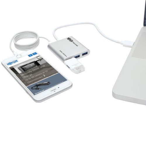 Tripp Lite U360-004-AL interface hub USB 3.2 Gen 1 (3.1 Gen 1) Type-A 5000 Mbit/s Silver