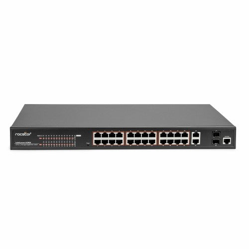 Rocstor SolidConnect SCM28 Managed L2 Gigabit Ethernet (10/100/1000) Power over Ethernet (PoE) Black