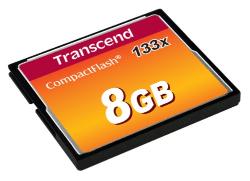 Transcend 8GB, CF Card, MLC, 133X