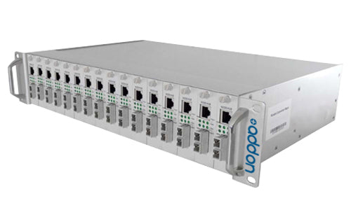 AddOn Networks ADD-RACK-16 network media converter 1000 Mbit/s Multi-mode, Single-mode Gray