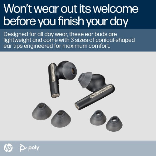 Poly Voyager Free 60 UC Black Earbuds +BT700 USB-C Adapter +Basic Charge Case