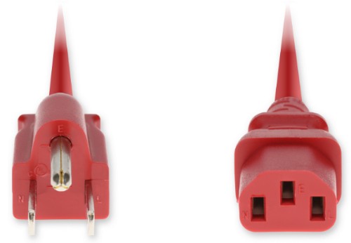 AddOn Networks ADD-N5152C13C18G6FRD power cable Red 70.9" (1.8 m) NEMA 5-15P C13 coupler