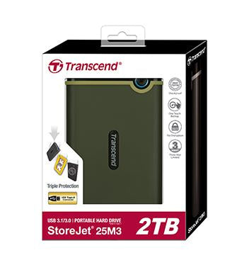 Transcend StoreJet 25M3G external hard drive 1 TB Green