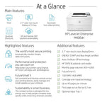 HP LaserJet Enterprise M406dn Black and white Printer, Ethernet Only; Duplex