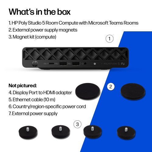 HP Poly Studio 5 Room Compute with Microsoft Teams Rooms