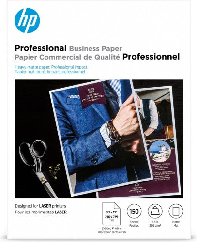 HP Professional Business Paper Matte 52 lb 8.5 x 11 in. (216 x 279 mm) 150 sheets