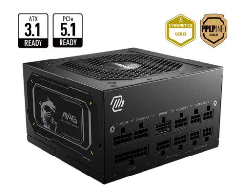 MSI MAG A850GL PCIE5 II power supply unit 850 W 20+4 pin ATX ATX Black