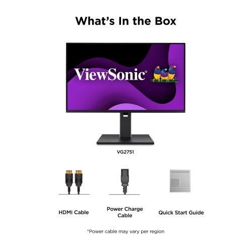 Viewsonic VG Series VG2751 computer monitor 27" 1920 x 1080 pixels Full HD LED Black