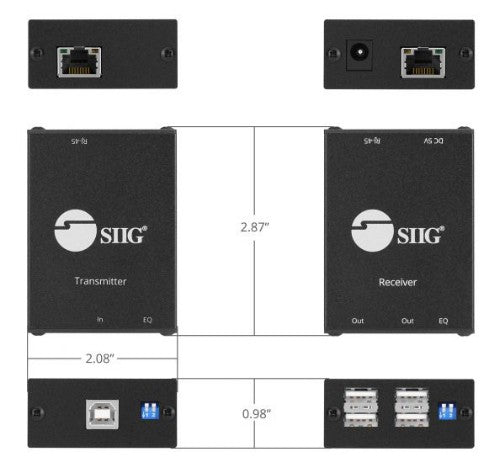 Siig JU-EX0311-S1 network extender Network transmitter Black