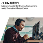 HP Poly Voyager Focus 2 Microsoft Teams Certified USB-C-C Headset +USB-C/A Adapter TAA