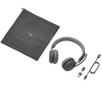 Logitech 981-001317 headphones/headset Wireless Head-band Office/Call center Bluetooth Graphite