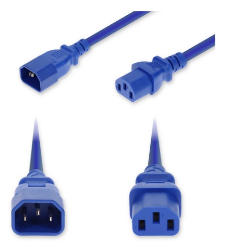 AddOn Networks ADD-C142C13C14G6FBE power cable Blue 70.9" (1.8 m) IEC C14 IEC C13