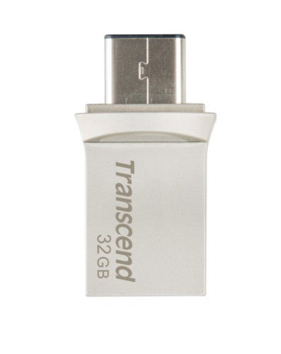 Transcend JetFlash 890 32GB USB flash drive USB Type-A / USB Type-C 3.2 Gen 1 (3.1 Gen 1) Black, Silver