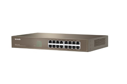 Tenda 16-port Gigabit Ethernet Switch Unmanaged Blue