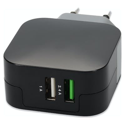 AddOn Networks USAC22USB534A mobile device charger Black, Gray Indoor