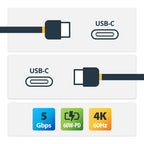 StarTech.com USB315CC1M USB cable USB 3.2 Gen 1 (3.1 Gen 1) 39.4" (1 m) USB C 5 Gbit/s Black