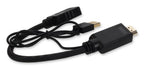 AddOn Networks HDMI2DPUSB video cable adapter 7.87" (0.2 m) HDMI Type A (Standard) DisplayPort Black