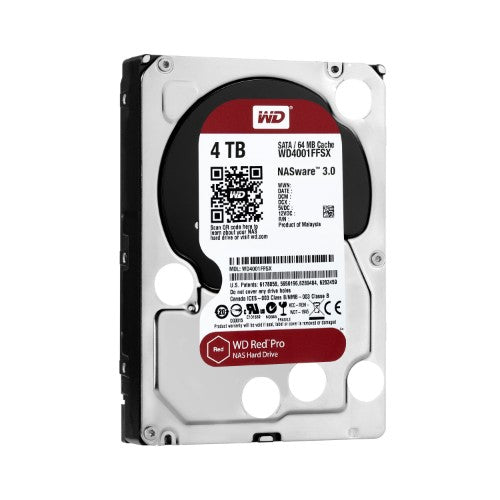 Western Digital Red Pro internal hard drive 4 TB 7200 RPM 64 MB 3.5" Serial ATA III