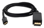 AddOn Networks USBC2DPMM3F video cable adapter 35.8" (0.91 m) DisplayPort Black