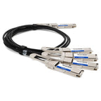 AddOn Networks DAC-Q56DD-4Q56-1M-AO InfiniBand/fibre optic cable 39.4" (1 m) 4xQSFP56 QSFP-DD Black, Silver