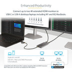 StarTech.com 109B-USBC-HDMI USB graphics adapter 3840 x 2160 pixels Gray