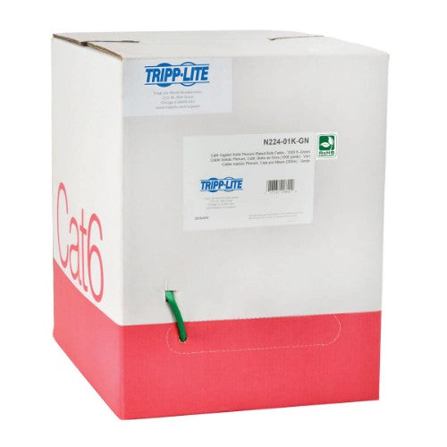 Tripp Lite N224-01K-GN networking cable Green 12000" (304.8 m) Cat6 U/UTP (UTP)