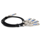 AddOn Networks CAB-D-4Q-400G-2-5M-AO InfiniBand/fibre optic cable 98.4" (2.5 m) QSFP-DD 4xQSFP56 Black, Silver