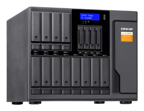 QNAP TL-D1600S-US storage drive enclosure HDD/SSD enclosure Black, Gray 2.5/3.5"