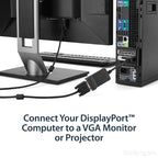 StarTech.com DP2VGA video cable adapter 3.15" (0.0800 m) DisplayPort VGA (D-Sub) Black