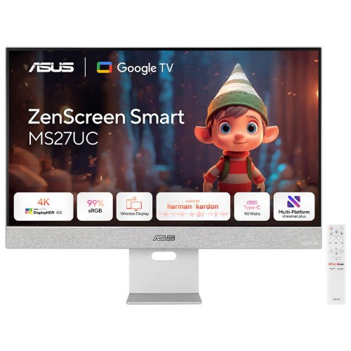 ASUS ZenScreen Smart Monitor MS27UC computer monitor 27" 3840 x 2160 pixels 4K Ultra HD LCD Gray