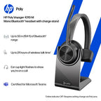 HP Poly Voyager 4310 Microsoft Teams Certified Headset +BT700 dongle +Charging Stand