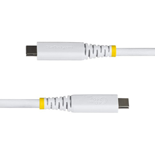 StarTech.com CC50CM40GUSB4TPW USB cable USB4 Gen 3x2 19.7" (0.5 m) USB C 40 Gbit/s 240 W White